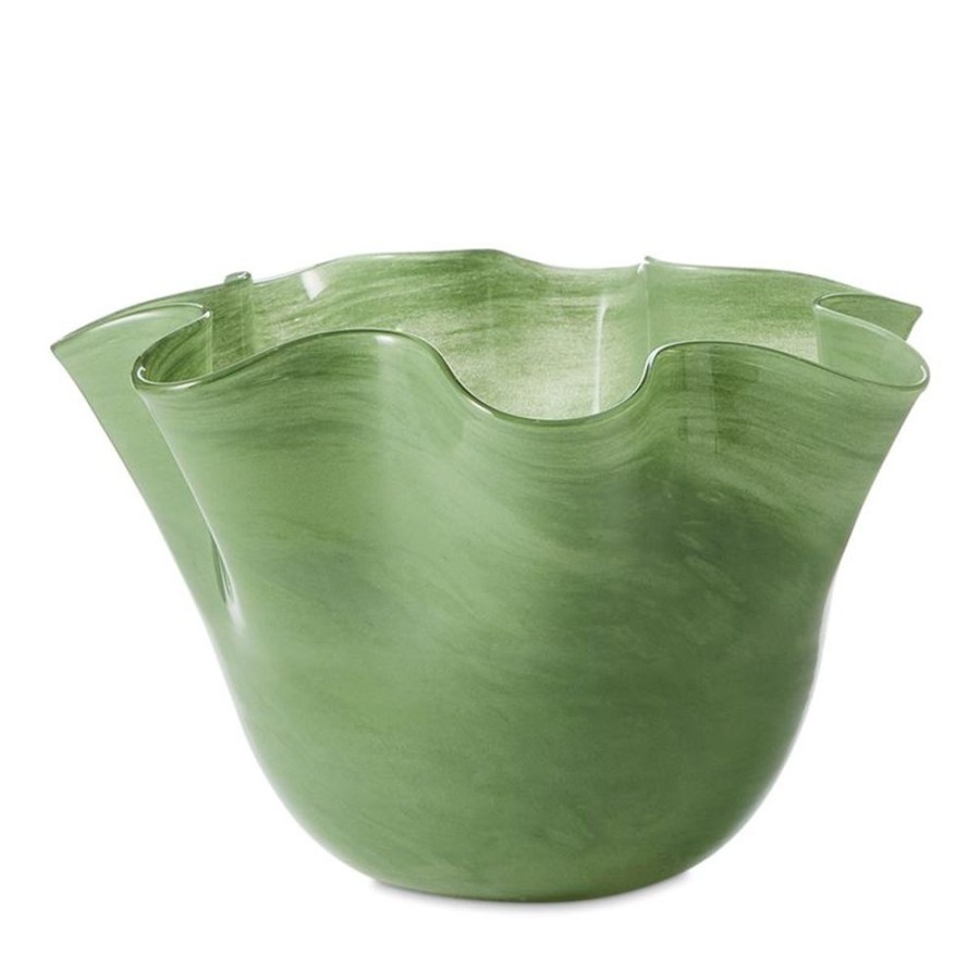 Home & Outdoor Adairs Pots, Vases & Plant Stands | Fluted Green Bowl ...